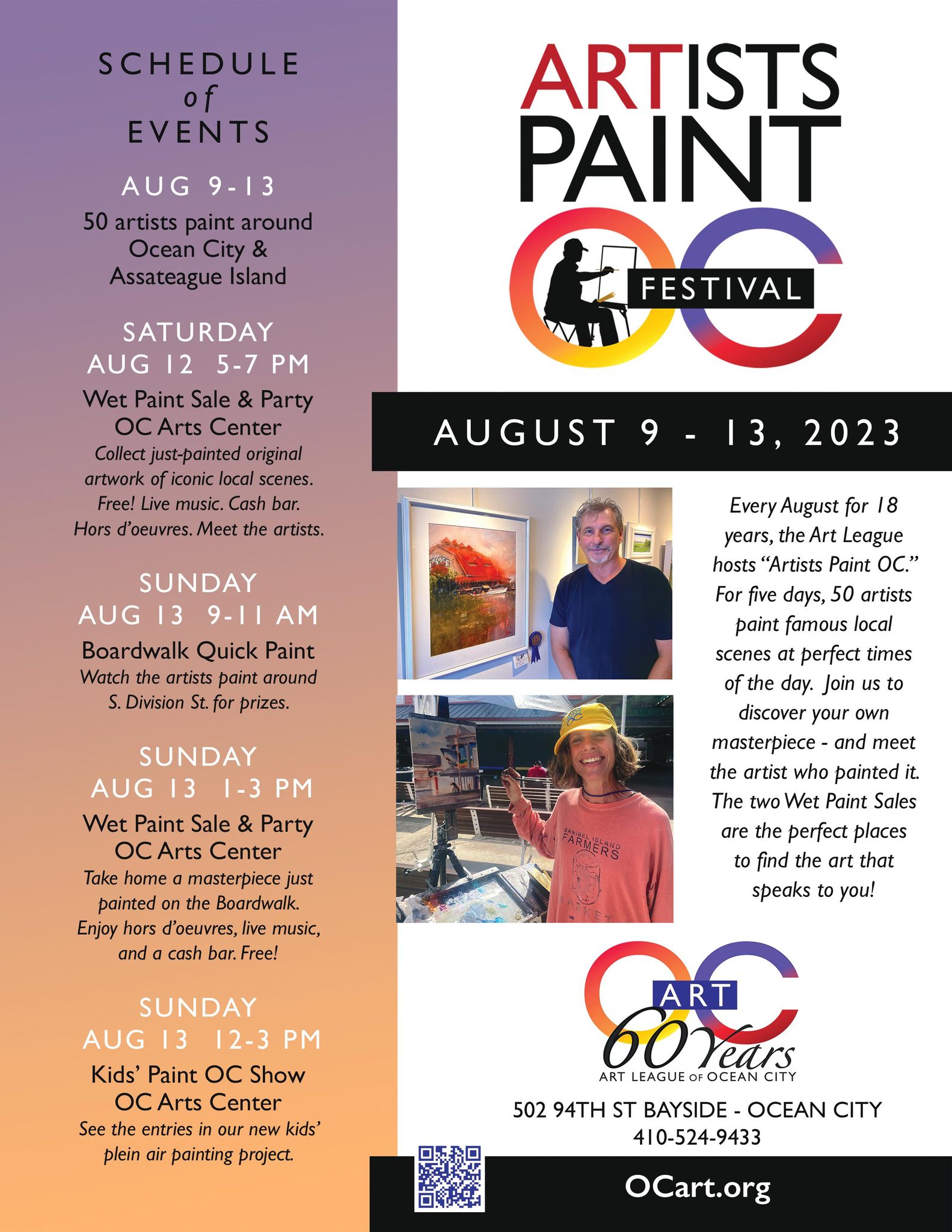 artists paint festival flyer